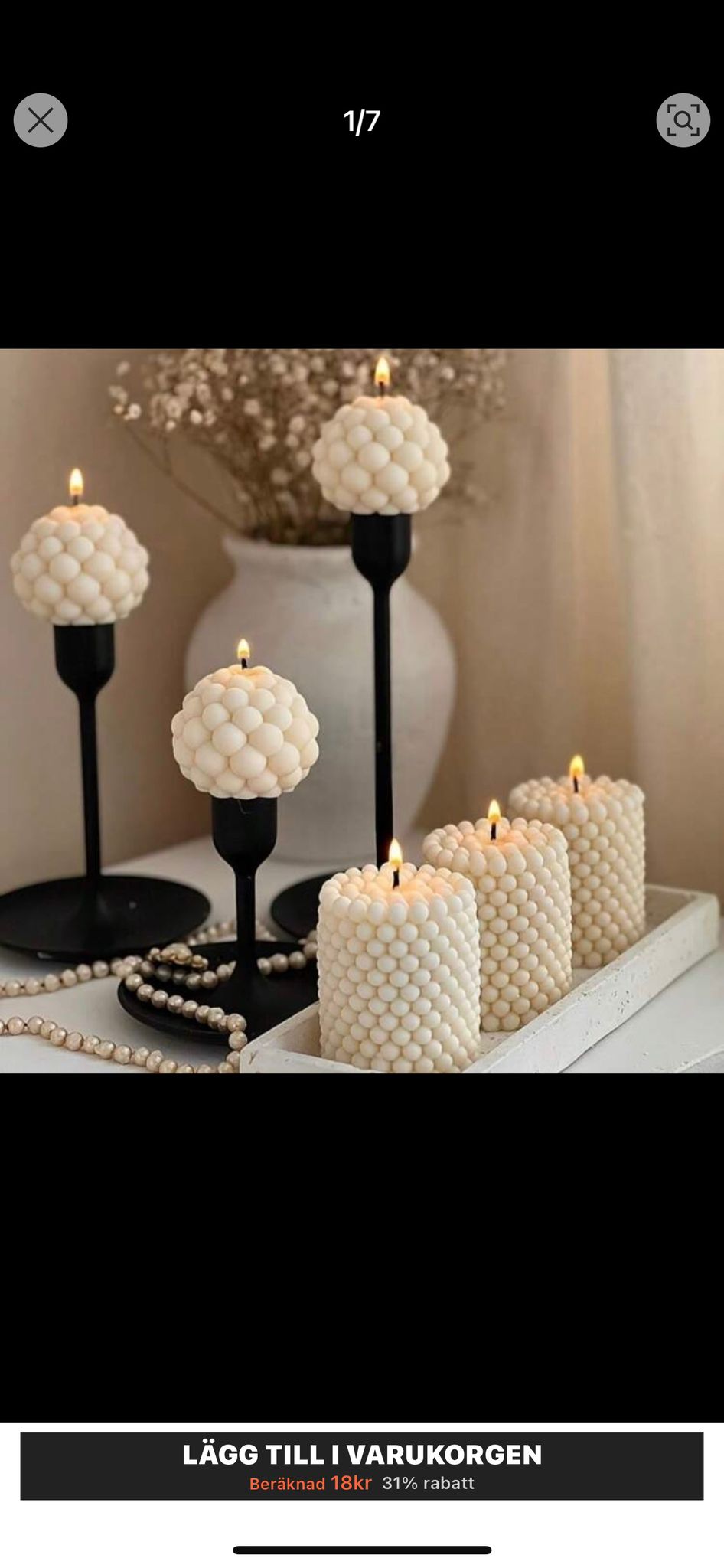 Bubbelstruktur-ljus – Rund & cylindrisk modell